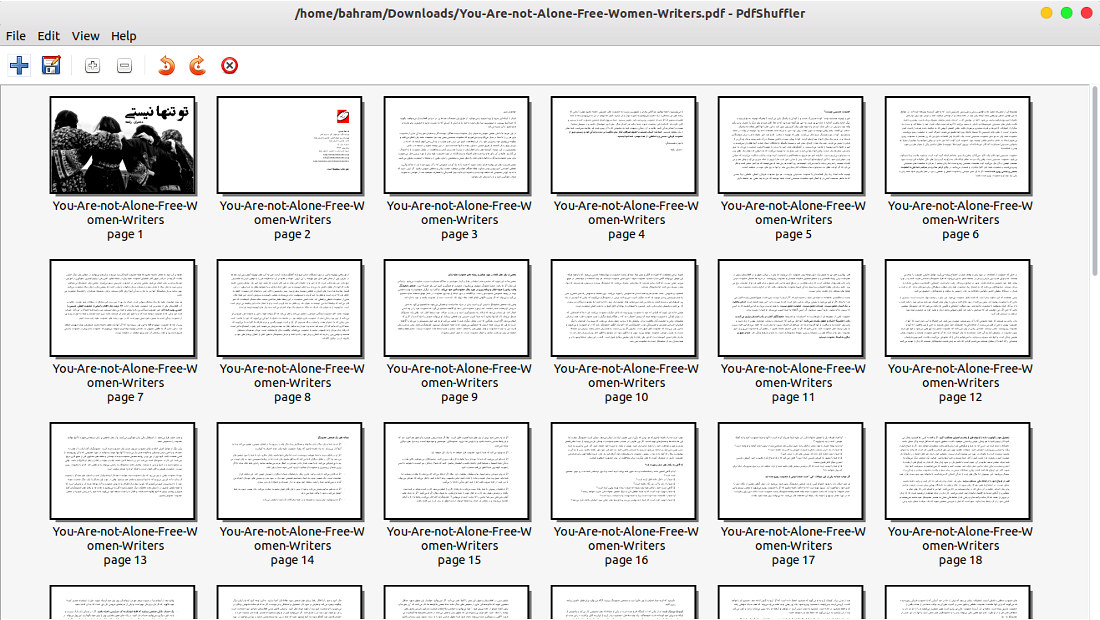 نرم‌افزارهای اوبونتو pdf-Shuffler